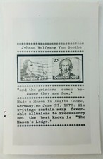Vintage RPPC Postcard Stamps of Johann Wolfgang Von Goethe and Background picture