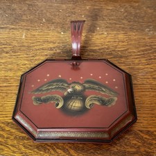 Vintage Silent Butler Connecticut House Riverton Eagle Globe Tole Ware picture
