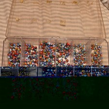 HUGE VTG LOT Venetian millefiori glass beads, mid century circa 1950s–1960s picture
