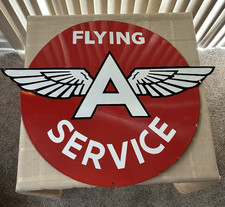 Flying A Porcelain Enamel Single Sided Sign Approx. 36