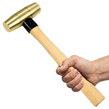 WEDO Brass Hammer with Wooden Handle for Safe Non-Sparking Home Improvement T... picture