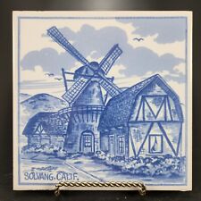 Solvang California Tile Blue White Dutch Windmill MOSA Holland 6