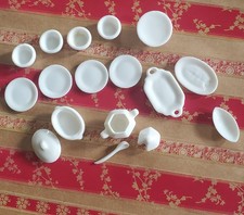 Vintage Lot of Dollhouse Miniature Porcelain Dishes picture