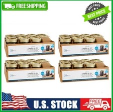 4 PACK Mainstays 8 oz Mason Jars, Regular Mouth Half Pint Canning Jars, 12-Pack picture