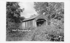 J75/ West Townshend Vermont RPPC Postcard c1950s Covered Bridge 194 picture