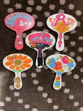 Vintage Tom Fields Tinkerbell Mirrors Lot of 5 girls hand mirror 60’s 70’s picture