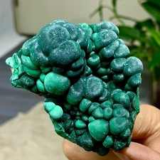 170G  Natural glossy malachite cat eye transparent cluster rough mineral Sample picture