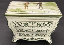 Antique Huntley & Palmer's/Royal Doulton Nursery Rhyme Biscuit Box Simple Simon picture