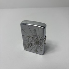 Very Rare 1959 Spider Web / Fishing Man Zippo Lighter Double Sided Fly Fishing picture