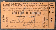 ***VINTAGE 1916 PULLMAN COMPANY TOURIST CAR PASSENGER'S CHECK***S.F.P. & P. RY. picture