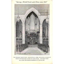Vintage 1958 Centenary Methodist Church Richmond VA Postcard Sanctuary Organ picture