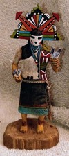 Hopi Butterfly Kachina Signed Lawrence Maho It Is Carved Right Out Of The Stand picture