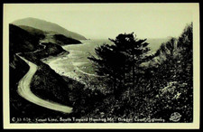 RPPC 1940s Real Photo Postcard Pacific Ocean Coast Highway Towards Mt. Humbug OR picture