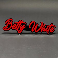 1PC Betty White 3D Acrylic Badge - Car Truck Emblem Fender Sticker picture