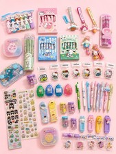 Sanrio Hello Kitty Mixed Lot My Melody Stationery Bundle Pens Erasers picture