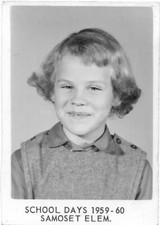 SCHOOL GIRL Found Photograph bw  Original Portrait VINTAGE 04 39 T picture