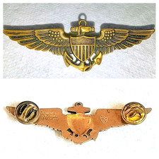 WW11 Meyer Navy Naval Aviator Wings Pilot Marine Full Size 2 3/4