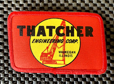 THATCHER ENGINEERING CORP. PRINTED SEW ON PATCH WAUKEGAN ILLINOIS 4 x 2 1/2