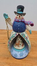 Jim Shore Snowman Christmas Figurine Woodland Animals Tree picture