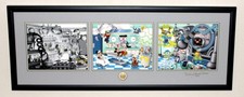 Walt Disney World 2003 Framed Pin Set Mickey Mouse Mad Doctor Triptych LE of 5 picture