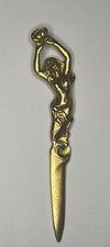 Beautiful WATER GODDESS Golden Mermaid Letter Opener 7-1/4