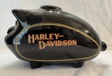 Vintage 2002 Harley-Davidson Ceramic Hog Gas Tank Piggy Bank 6.5