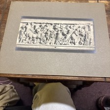 Triumphal Procession of Bacchus Roman Sculpture VTG Mounted Photo Vatican Museum picture