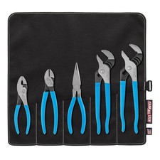 CHANNELLOCK TOOL ROLL-3 5pc Professional Pliers Set with Tool Roll, S, Blue picture