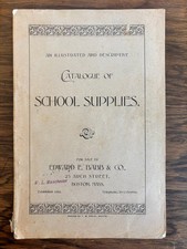 c1900 SCHOOL SUPPLY TRADE CATALOG BABB Co Globes Inkwells Bells Maps Blackboards picture