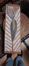 Traditional Australian Aboriginal bark art painting by Yunupinu  picture
