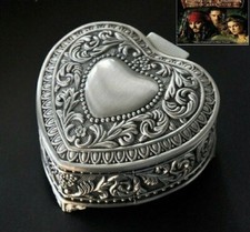 SANKYO TIN ALLOY HEART MUSIC BOX : PIRATE OF CARIBBEAN DAVY JONES picture