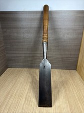 Antique James Swan Chisel 3 Inch Wide Timber Framing Bevel Edge Socket Type USA picture