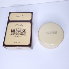 Vintage COTY Wild Musk Dusting Body Powder 4 oz With Puff New Old Stock With Box picture