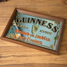 Vtg Guinness Pub Bar Mirror Advertising Made in England 9