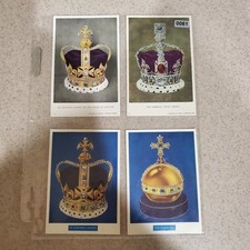 Vintage British Crown Jewels Postcards Lot 4 Imperial State St Edwards Orb [0061 picture
