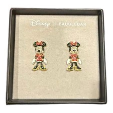 DISNEY X BAUBLEBAR MINNIE MOUSE PAVE CRYSTAL STSTEMENT EARRINGS NIB picture