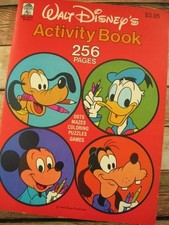 RARE Vintage 1981 Walt Disney Coloring Activity Book 256 Pgs RETRO Unused picture