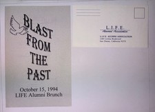 Vtg 1994 LIFE Bible College Alumni Brunch Booklet Program “Blast From The Past” picture