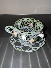 PartyLite Enchanted Rose Teacup & Saucer Retired picture