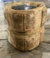 Vintage Alva Studios Reproduction Pottery Chinese Cong Brush Pot picture