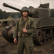 WWII US M1938 Tanker Helmet Replica Vintage Military Jeep Crew Army Helmet 48 hr picture