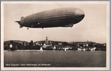 1935 LZ 127 Graf Zeppelin Airship Bodensee Germany RPPC Real Photo Postcard picture
