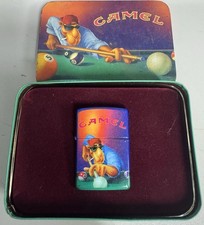 ZIPPO 1994 CAMEL PLAYING POOL MATTE FINISH LIGHTER UNFIRED IN BOX *13 picture