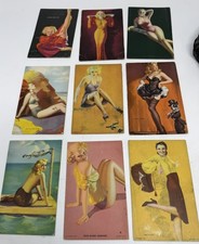 9 Different 1940-1950s Pin Up Girls Arcade Mutoscope Cards Vintage Risque picture