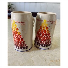 VTG Set of 2 Rastal Oktoberfest Munchen 1987 1L Stoneware Steins  picture