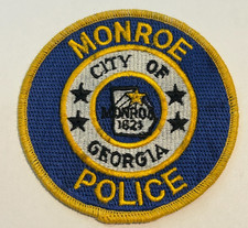 Vintage Monroe Georgia Police Yellow Border Patch Unused picture