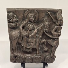 Vintage Wild Goose Studio Kathleen Smyth Holy Family Bronze Plaque Ireland picture