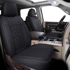 Ram Seat Covers Full Set, Waterproof Ram 1500 Seat FullSet(Curved Back) Black picture