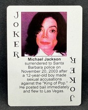 Michael Jackson 2003 Starz Behind Barz Joker Playing Card Mug Shot Santa Barbara picture