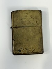 Vintage 1992 Zippo Solid Brass Lighter Patina Finish Bradford PA USA Untested picture
